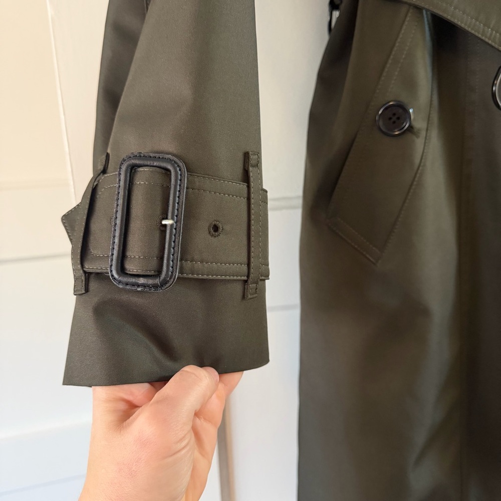 Burberry Walditch Olive Trench With Liner Size 10 EUC Classic Belted Trench - Picture 6 of 16